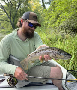 Guided fly fishing tour going well